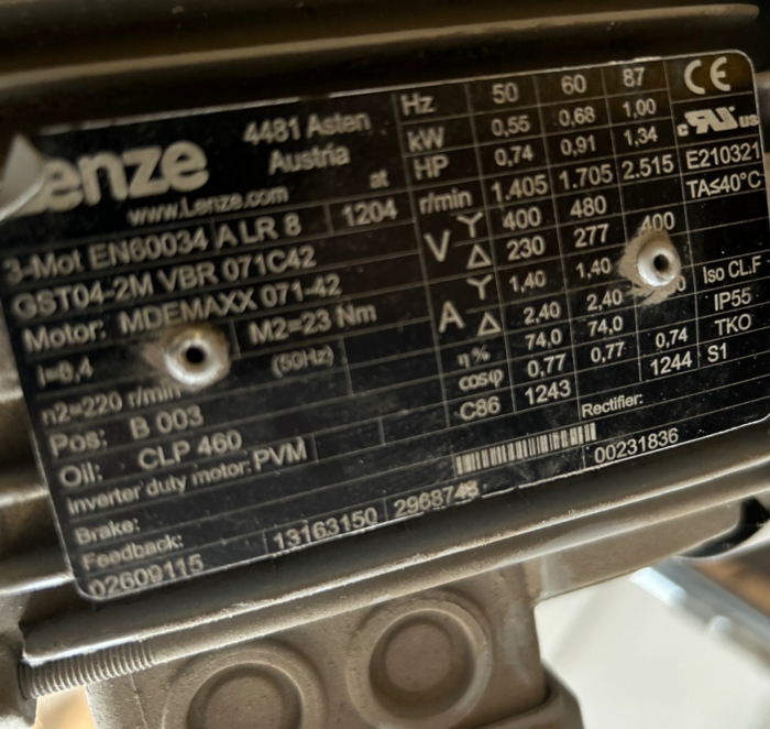 Electric Motor Lenze MDEMAXX
